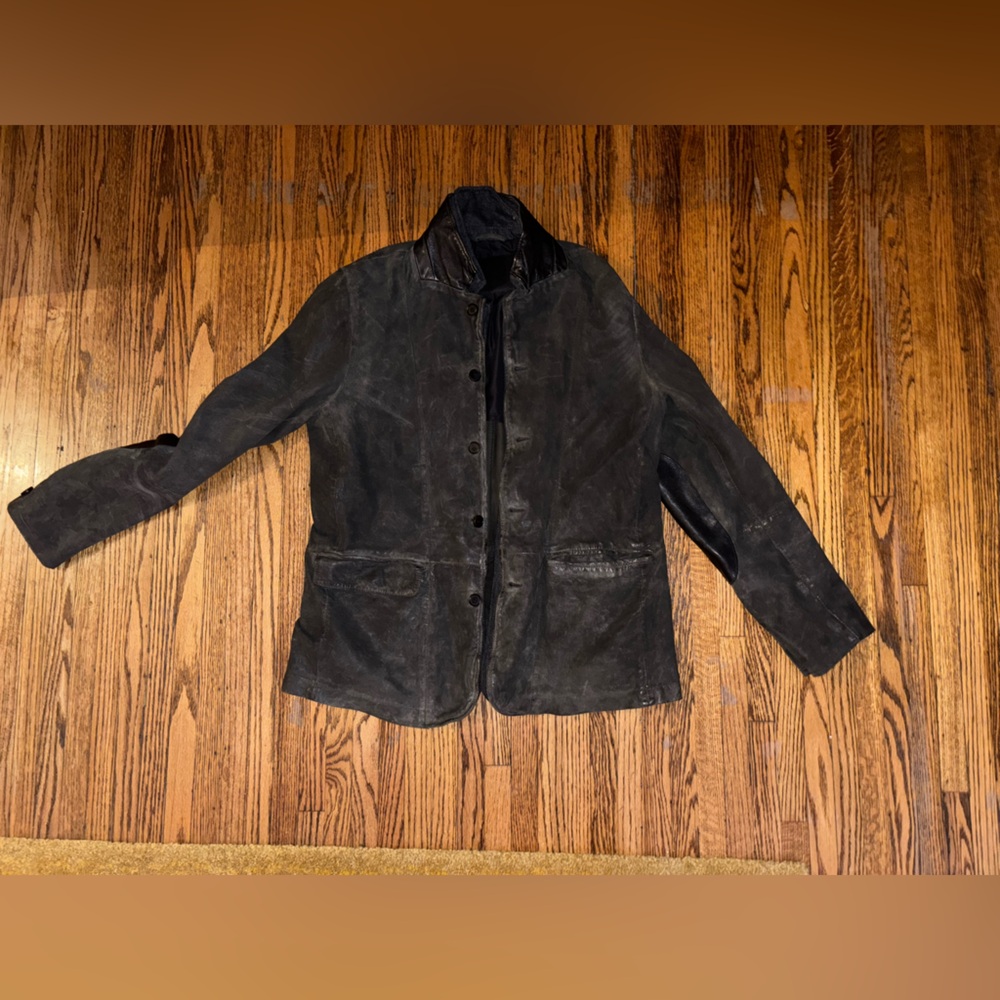 All Saints Survey Leather Blazer